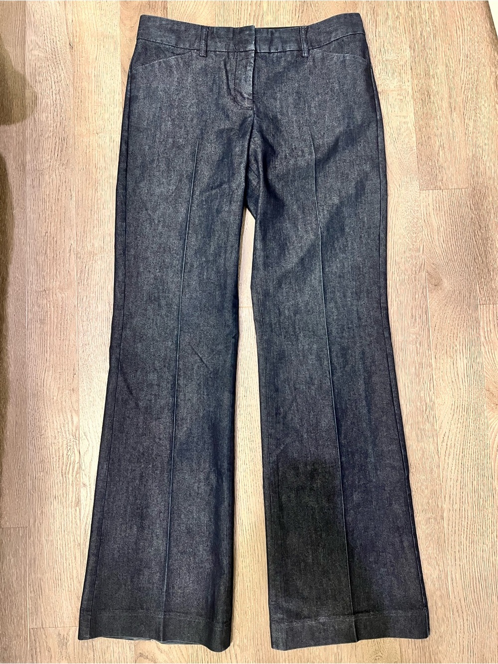 Express Dark Blue Editor Flared Jeans